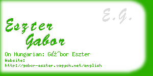 eszter gabor business card